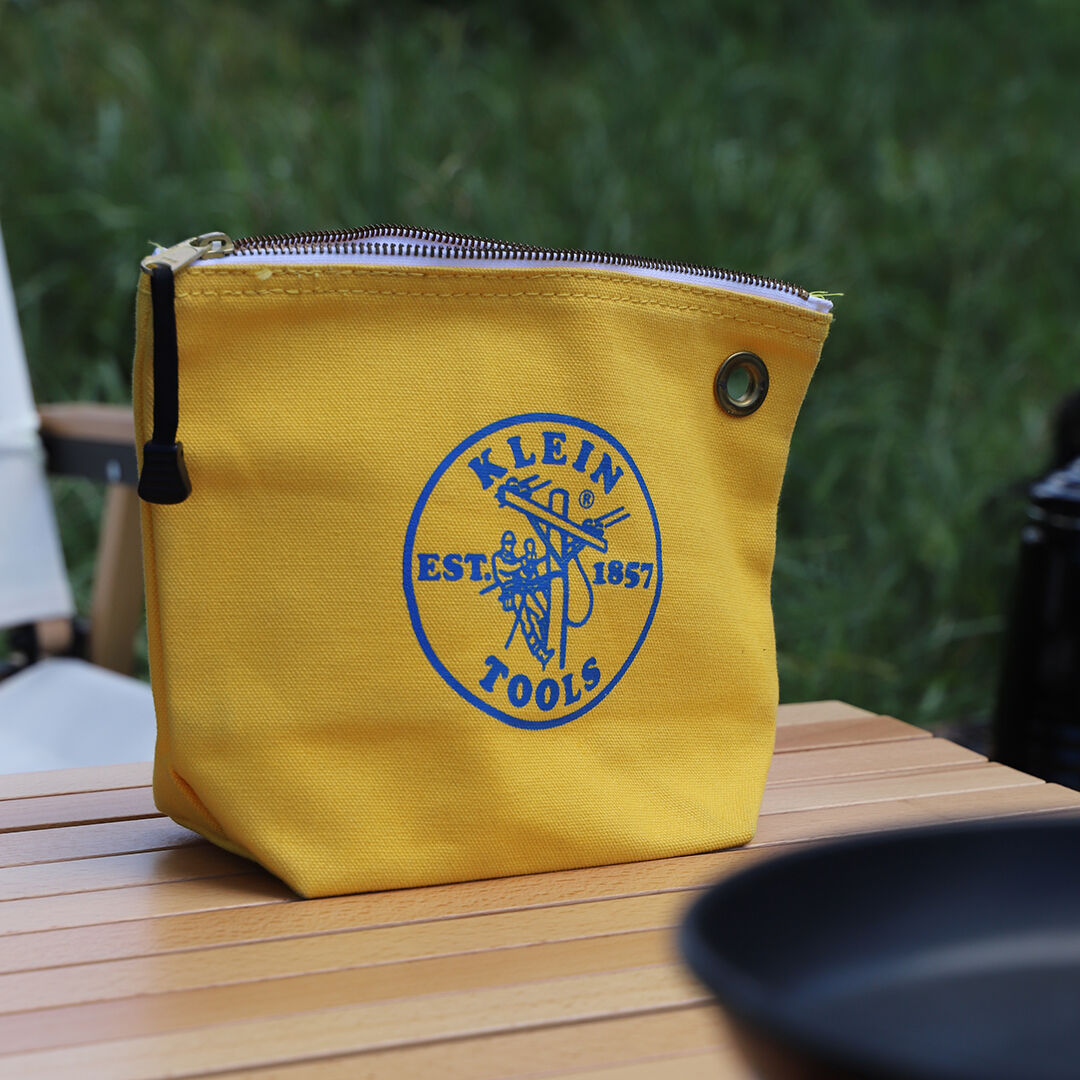 KLEIN TOOLS】 5539 Zipper Bag, Canvas Tool Pouc