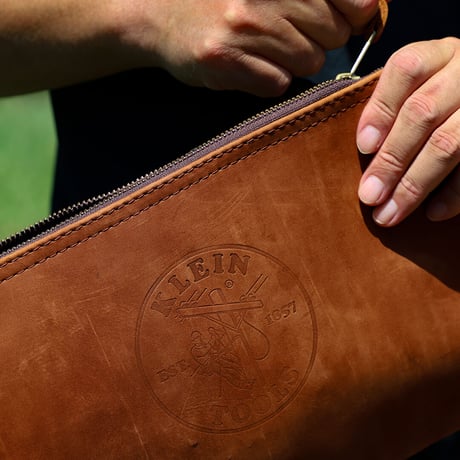 【KLEIN TOOLS】5139L Zipper Bag, Top-Grain Leather Tool Pouch, 12.5インチ