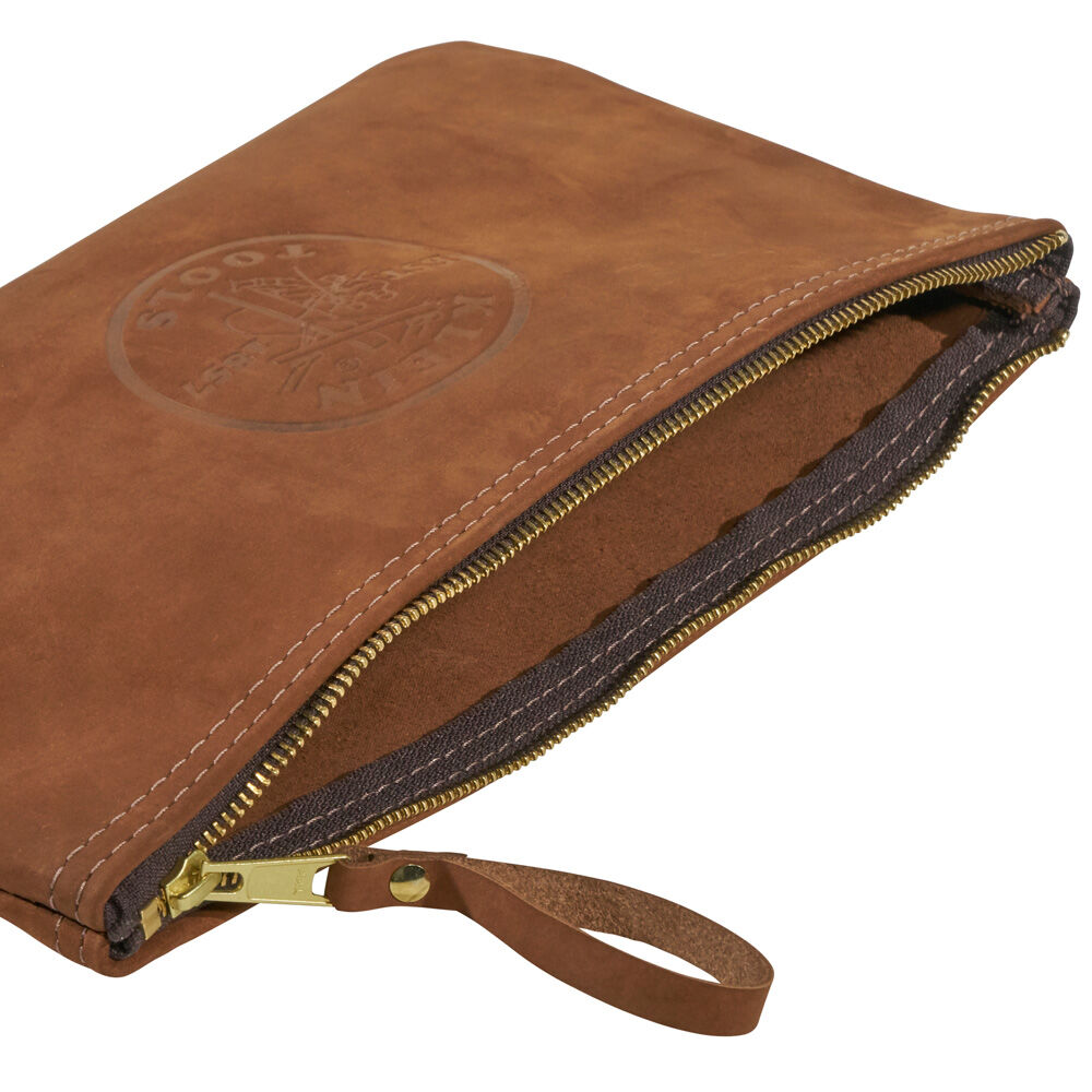 KLEIN TOOLS】5139L Zipper Bag, Top-Grain Leathe KLEIN TOOLS】5139L Zipper Bag, Top-Grain Leathe