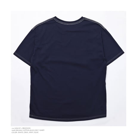 【VANCOF×BROOXON】ORGANIC COTTON QUICK DRY T-SHIRT / OVER DYED