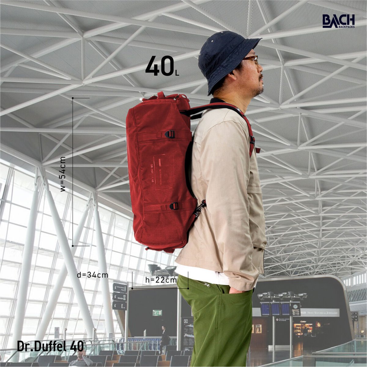 Dr.Duffel 40L バッハ ドクターダッフル 有名なブランド - バッグ