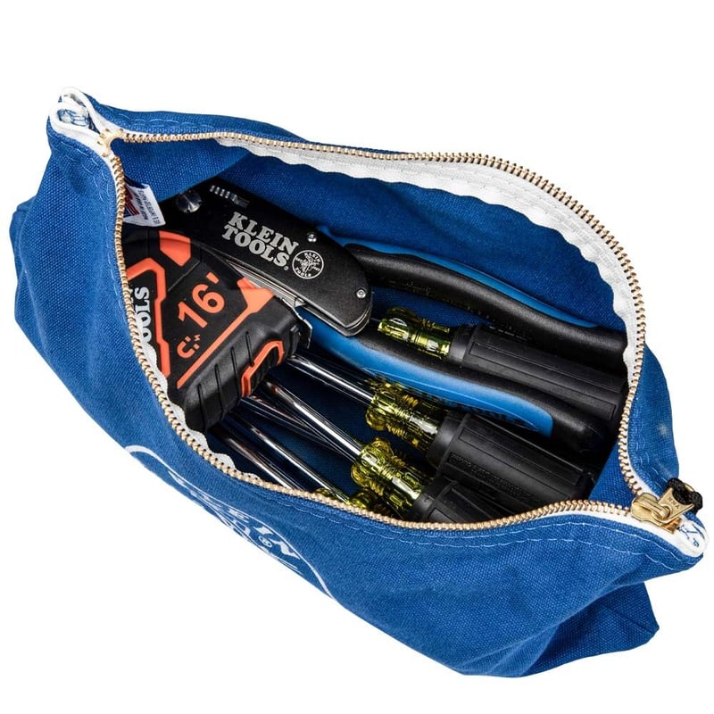 KLEIN TOOLS】 5539 Zipper Bag, Canvas Tool Pouc