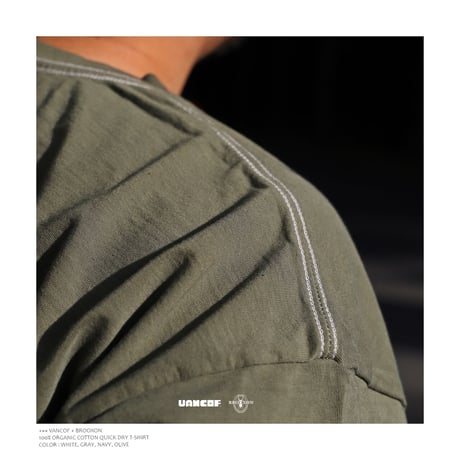 【VANCOF×BROOXON】ORGANIC COTTON QUICK DRY T-SHIRT / OVER DYED