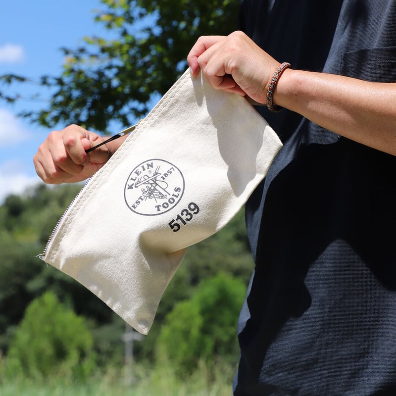 Pocket KLEIN TOOLS】5139 Zipper Bag, Canvas Tool Pouch