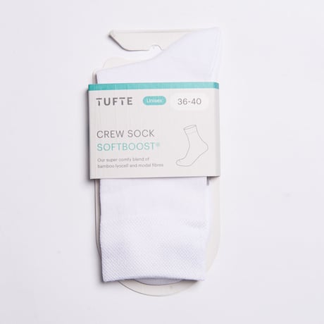 【TUFTE】CREW SOCKS - White