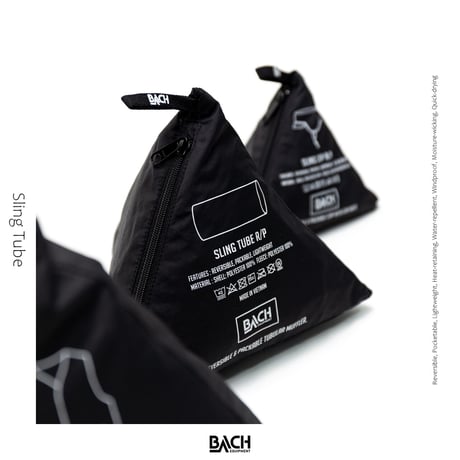 【BACHGarments】Sling Tube Reversible/Pocketable_Black_onesize