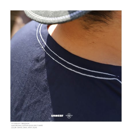 【VANCOF×BROOXON】ORGANIC COTTON QUICK DRY T-SHIRT / OVER DYED