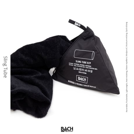 【BACHGarments】Sling Tube Reversible/Pocketable_Black_onesize