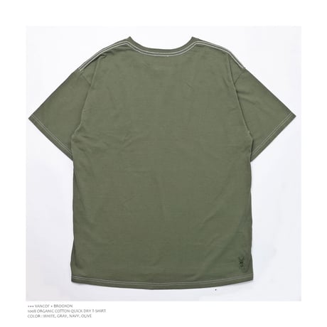 【VANCOF×BROOXON】ORGANIC COTTON QUICK DRY T-SHIRT / OVER DYED