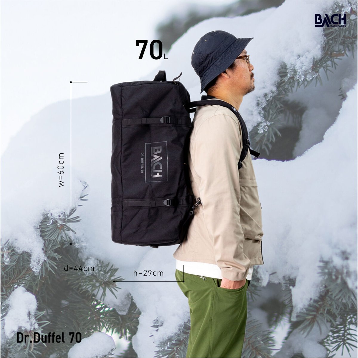 BACH】Dr.Duffel 70L | gearism store
