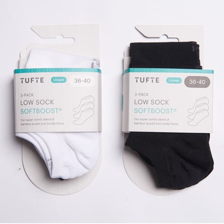 【TUFTE】LOW SOCKS 3足セット - White