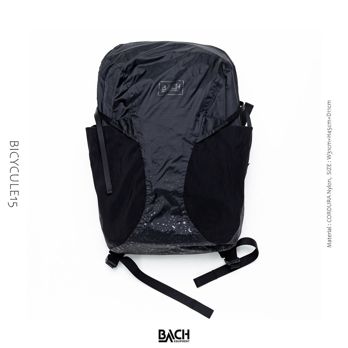 BACH ブラックバックパック バイシクル15 BICYCULE15 - BACH -バッハ- Backpacks 日本正規総代理店バーリオ