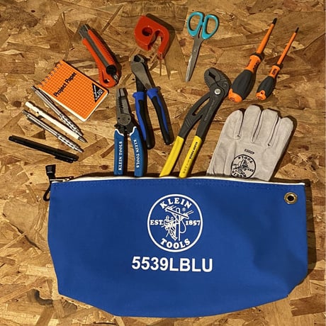 【KLEIN TOOLS】5539LCPAK Zipper Bags, Large Canvas Tool Pouches,18インチ-3色-1セット