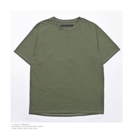 【VANCOF×BROOXON】ORGANIC COTTON QUICK DRY T-SHIRT / OVER DYED