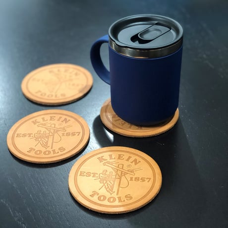 【KLEIN TOOLS】98028 Klein Leather Coasters, 6pcs-1SET◆