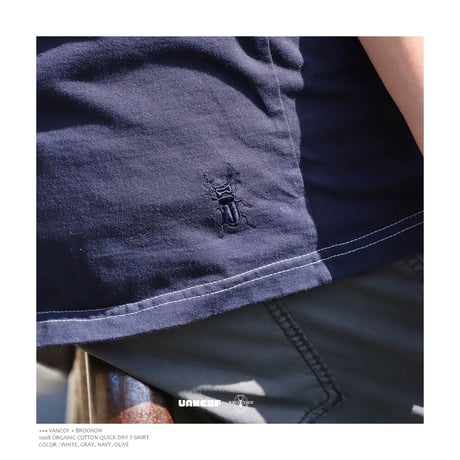 【VANCOF×BROOXON】ORGANIC COTTON QUICK DRY T-SHIRT / OVER DYED