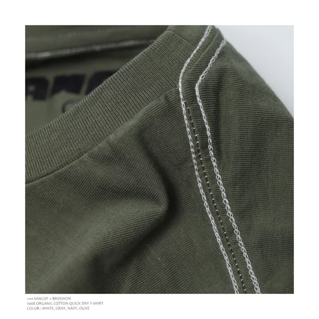 【VANCOF×BROOXON】ORGANIC COTTON QUICK DRY T-SHIRT / OVER DYED