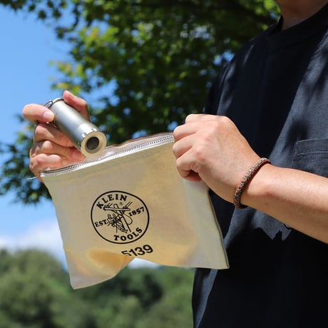 【KLEIN TOOLS】5139 Zipper Bag, Canvas Tool Pouch - Natural◆