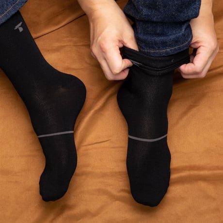 【TUFTE】MERINO LIGHT CREW SOCKS  - Black