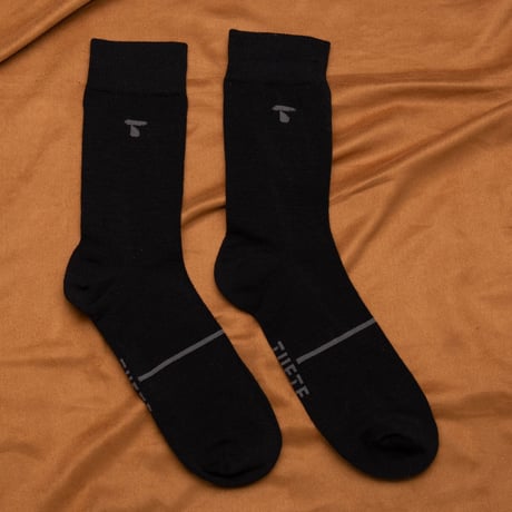 【TUFTE】MERINO LIGHT CREW SOCKS  - Black