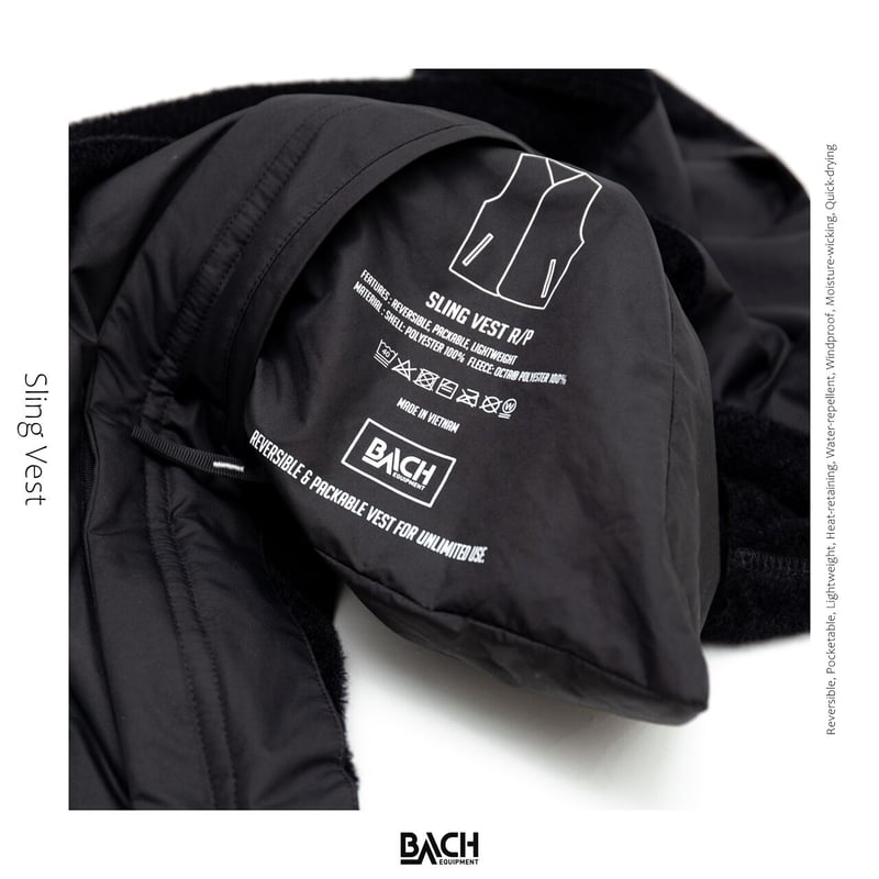 BACHGarments】Sling Vest Reversible/Pocketable_