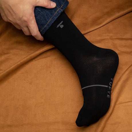 【TUFTE】MERINO LIGHT CREW SOCKS  - Black