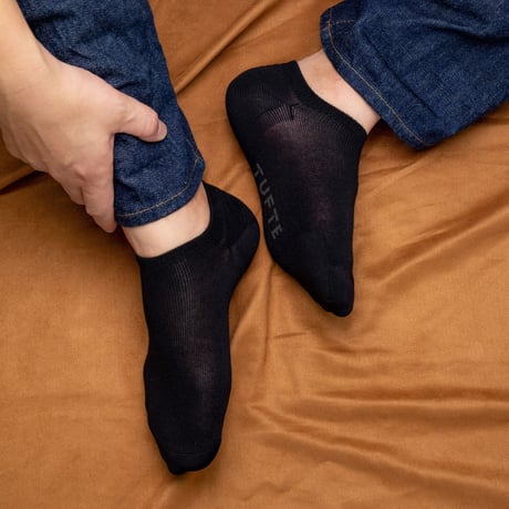 【TUFTE】LOW SOCKS 3足セット - Black