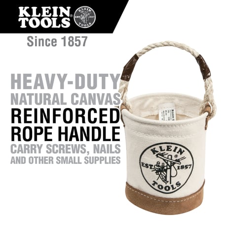 【KLEIN TOOLS】5104MINI Mini Tool Bucket, Leather-Bottom