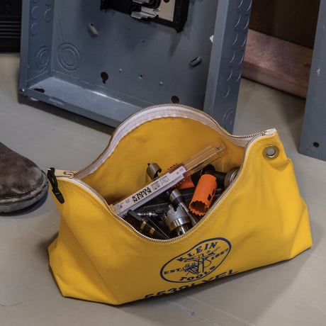 【KLEIN TOOLS】5539LCPAK Zipper Bags, Large Canvas Tool Pouches,18インチ-3色-1セット