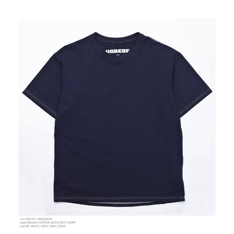 【VANCOF×BROOXON】ORGANIC COTTON QUICK DRY T-SHIRT / OVER DYED