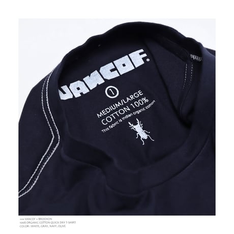 【VANCOF×BROOXON】ORGANIC COTTON QUICK DRY T-SHIRT / OVER DYED