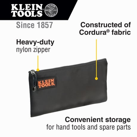 【KLEIN TOOLS】5139B Zipper Bag, Cordura® Nylon Tool Pouch