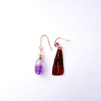 ピアス　asymmetry/アメジストファントム