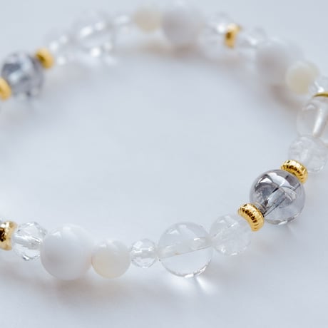 ゴムブレス　BASSCharm/White　14-15㎝