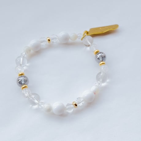 ゴムブレス　BASSCharm/White　14-15㎝