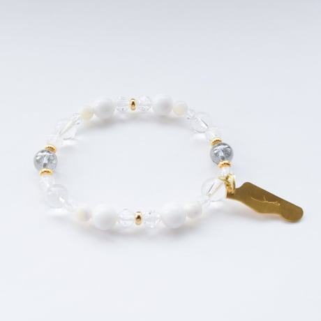 ゴムブレス　BASSCharm/White　14-15㎝