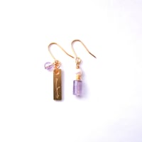 ピアス　asymmetry/アメジスト