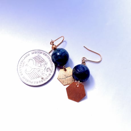 ピアス　JAMES.Green /蛇紋岩