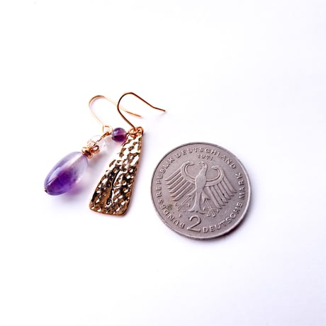 ピアス　asymmetry/アメジストファントム