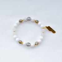 ゴムブレス　BASSCharm/White　16-17㎝