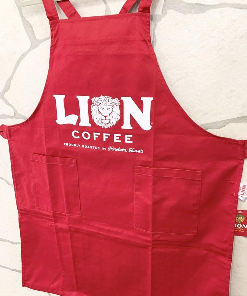 ハワイライオンコーヒーのオリジナルエプロン新品・未使用 ハワイライオンコーヒーのオリジナルエプロン