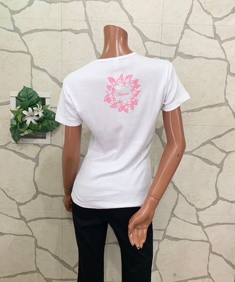 ストレッチ半袖Tシャツ　プルメリアハワイ