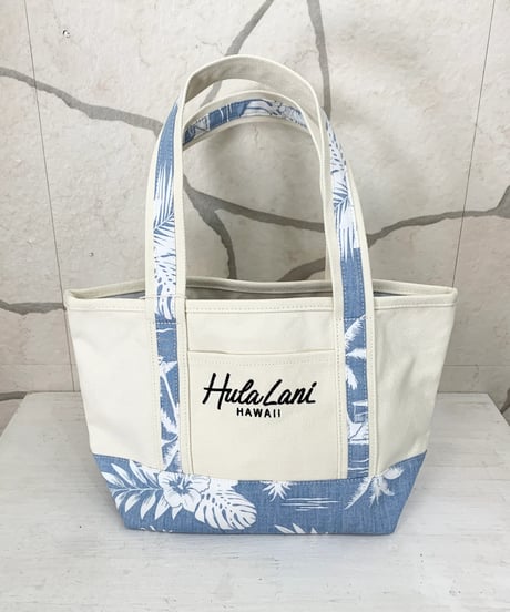 HULA LANI  綿アロハ　切り替え帆布トートバッグ　262HU4BG094