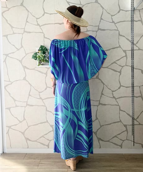 MANOA 4WAY DRESS　【 ブルー 】