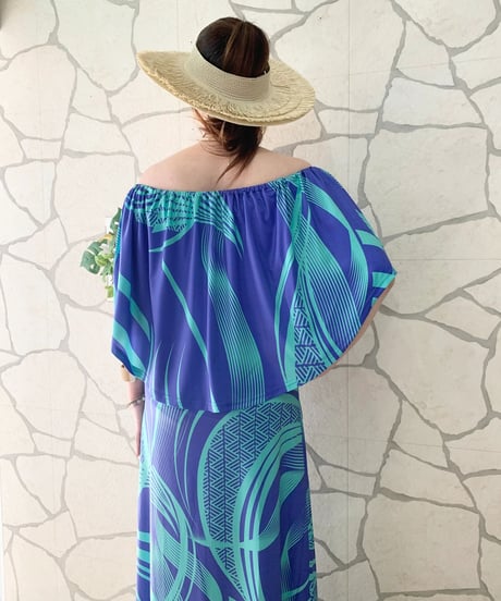 MANOA 4WAY DRESS　【 ブルー 】