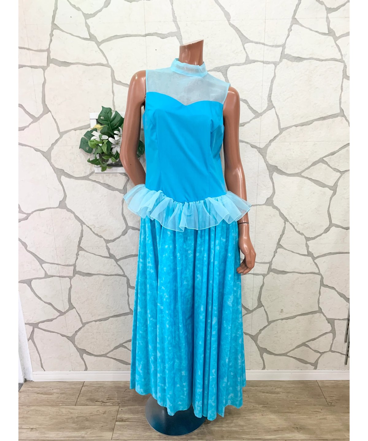 本日限定価格☆アロハスタンダード☆フラ　ドレス アロハスタンダード ALOHA STANDARDS フラドレス 4号 【 ブルー 】MRD-