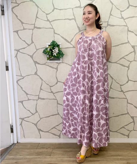 MANA PUA BUTTON DRESS  【 ローズ 】