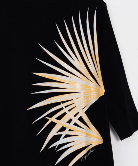 MAUNALOA　パームリーフ　7分袖Ｔシャツ　YCA-5306