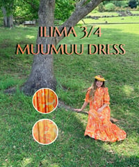 ILIMA 3/4SLEEVE MUUMUU DRESS イリマ3/4スリーブムームードレス