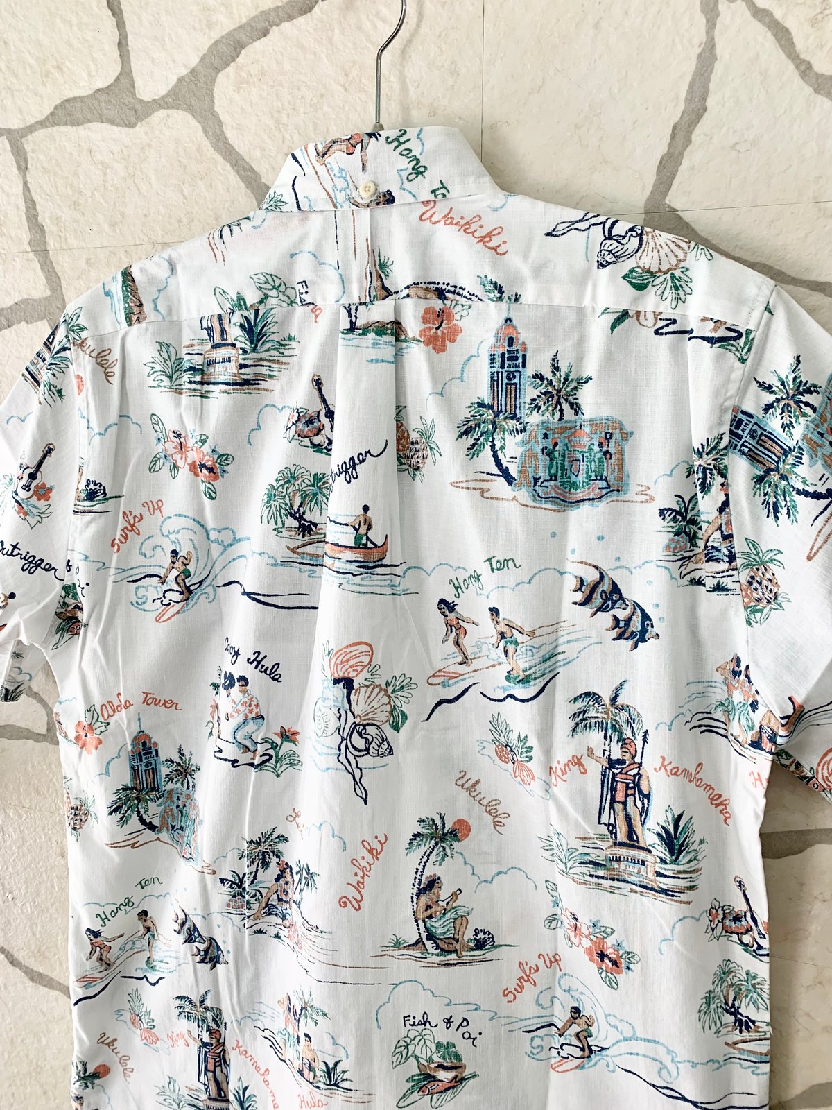 REYN SPOONER　レインスプーナー　アロハシャツ　ハワイアンシャツ　M レインスプーナー REYN SPOONER アロハシャツ【 ホワイト